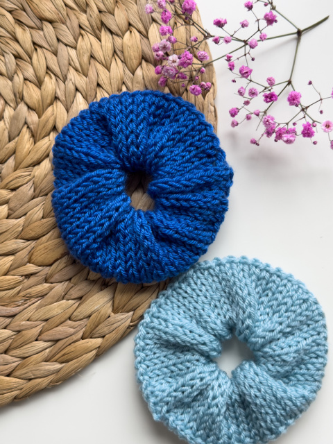 Scrunchie gumka do włosów kolor: chabrowy Scrunchie gumka do włosów kolor: chabrowy